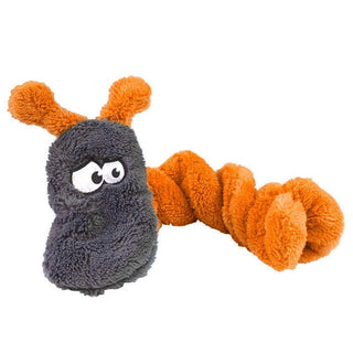 Cycle Dog Duraplush Coil Caterpillar Eco-Friendly USA Dog Toy, Orange