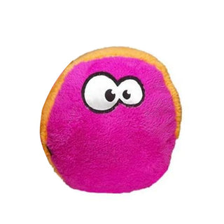 Cycle Dog Duraplush FuzzBall Eco-Friendly USA Dog Toy, Orange/Fuchsia, Small