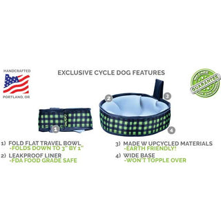 Cycle Dog USA Made Trail Buddy Collapsible Dog Travel Bowl, Cascadia Flag