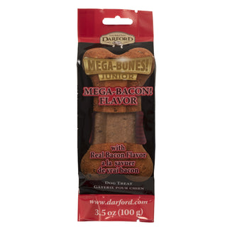 Darford Mega Bone! Junior Bacon Flavor Dog Treat, Case of 12