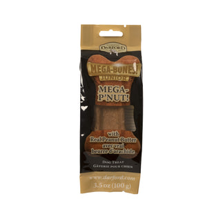  Darford Mega Bone! Junior P'Nut Flavor Dog Treat, Case of 12