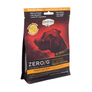 Darford Zero/G Minis Grain-Free Roasted Lamb Dog Treats, 6-oz bag, Case of 6 