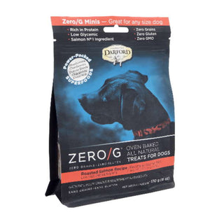 Darford Zero/G Minis Grain-Free Roasted Salmon Dog Treats, 6-oz bag, Case of 6