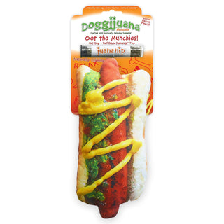 Doggijuana Get the Munchies Refillable Hotdog Dog Toy