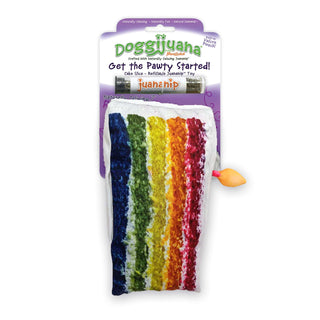 Doggijuana Get to the Pawty Refillable Cake Dog Toy