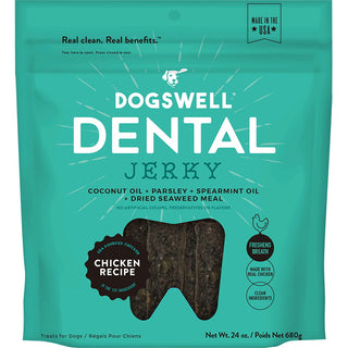 Dogswell Dental Chicken Recipe Jerky Dog Treats, 24-oz Bag