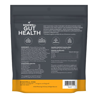 Dogswell Gut Health Slices Chicken Recipe Dog Treats, 8-oz Bag