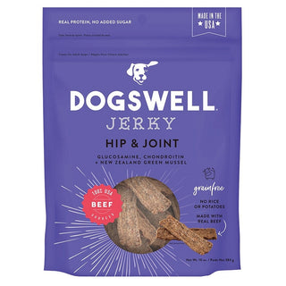 Dogswell Hip & Joint Beef Recipe Jerky Dog Treats, 10-oz Bag