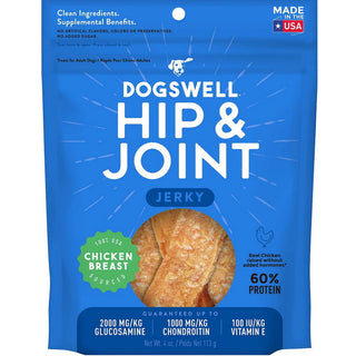 Dogswell Hip & Joint Chicken Recipe Jerky Dog Treats, 12-oz Bag