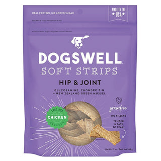 Dogswell Hip & Joint Chicken Recipe Soft Strips Dog Treats, 12-oz Bag