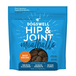 Dogswell Hip & Joint Meatballs Beef Recipe Dog Treats, 14-oz Bag