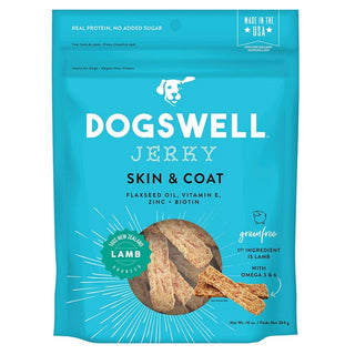 Dogswell Skin & Coat Lamb Recipe Jerky Dog Treats, 10-oz Bag