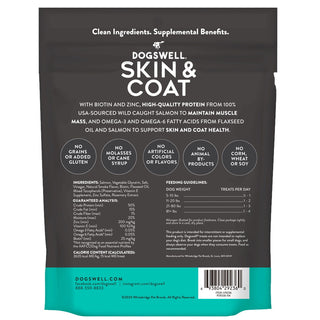 Dogswell Skin & Coat Salmon Recipe Mini Jerky Dog Treats, 4-oz bag