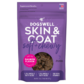 Dogswell Skin & Coat Salmon Soft & Chewy Dog Treats, 14-oz bag