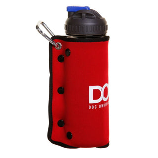 DOOG 3 In 1 Portable Water Bottle & Bowl for Dogs, Red