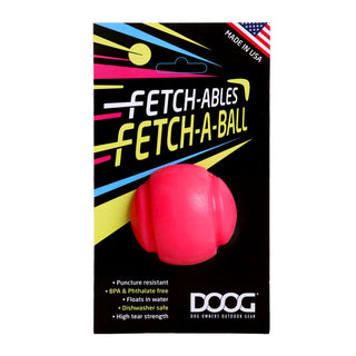 DOOG Fetch-Ables FETCH A BALL USA Dog Toy, Pink