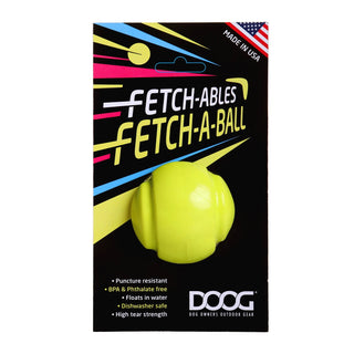 DOOG Fetch-Ables FETCH A BALL USA Dog Toy, Yellow