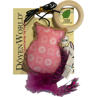 DoyenWorld Catnip Ring Feather Pink Cat Toy