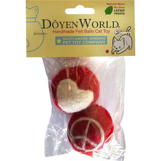 DoyenWorld Felt Peace Love Wool with Catnip Cat Toys