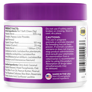 Dr. Harvey's Digestive Probiotics Gut Health Soft Chews Dog Supplement, 90-ct