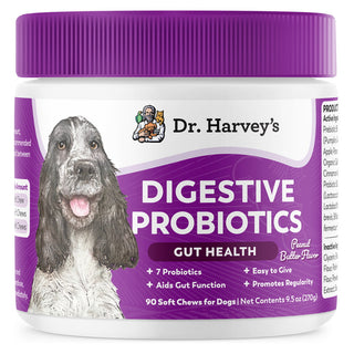 Dr. Harvey's Digestive Probiotics Gut Health Soft Chews Dog Supplement, 90-ct