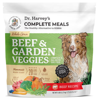 Dr. Harvey's Whole Grain Beef & Garden Veggies Dehydrated Dog Food, 5-lb Bag