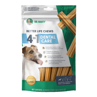 Dr. Marty Better Life Chews 4-in-1 Dental Care Chew Sticks for Dogs, Small