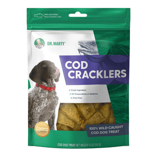 Dr. Marty Cod Cracklers Wild-Caught Cod Air-Dried Dog Treats, 4-oz