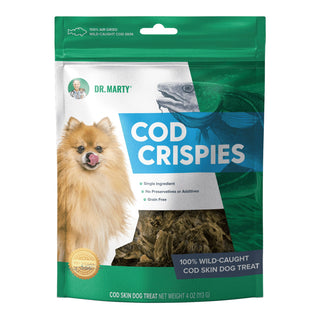 Dr. Marty Cod Crispies Wild-Caught Cod Air-Dried Dog Treats, 4-oz