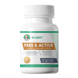 Dr. Marty Free & Active Hip & Joint Supplement for Dogs, 30-Count Chewables