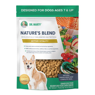 Dr. Marty Nature&#8217;s Blend Active Vitality Freeze-Dried Raw Senior Dog Food, 16-oz Bag