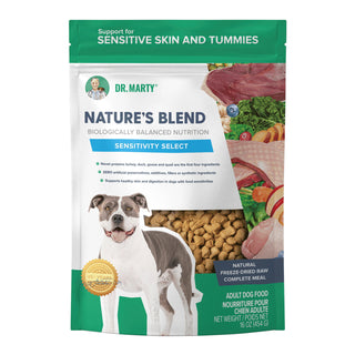 Dr. Marty Nature&#8217;s Blend Sensitivity Select Freeze-Dried Raw Dog Food, 16-oz Bag