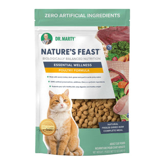 Dr. Marty Natures Feast Essential Wellness Poultry Freeze-Dried Cat Food, 12-oz Bag