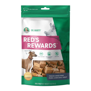 Dr. Marty Red&#8217;s Rewards Pork Liver Freeze-Dried Dog Treats, 4-oz