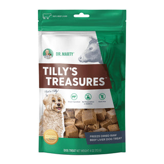 Dr. Marty Tilly&#8217;s Treasures Beef Liver Freeze-Dried Dog Treats, 4-oz