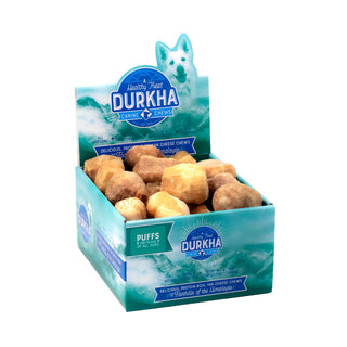 Durkha Cheese Chew Puffs Dog Treat, 1-lb Box