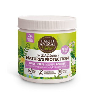 Earth Animal Nature's Protection Daily Yeast-Free Herbal Internal Powder Flea and Tick Remedy for Dogs & Cats