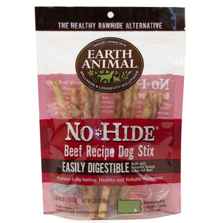 Earth Animal No-Hide Beef Recipe Stix Dog Treats, 10 Pack