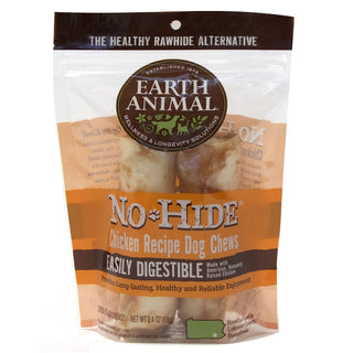 Earth Animal No Hide Chicken Chews Dog Treats, 4", 2 Pack