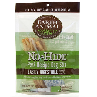 Earth Animal No Hide Pork Recipe Stix Dog Treats, 10 Pack