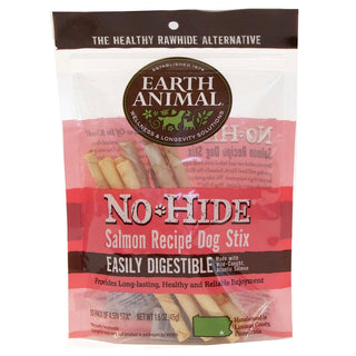 Earth Animal No-Hide Salmon Recipe Stix Dog Treats, 10 Pack