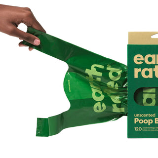 Earth Rated 120 Count Unscented Dog Waste Bags with Handles (Not on Rolls)