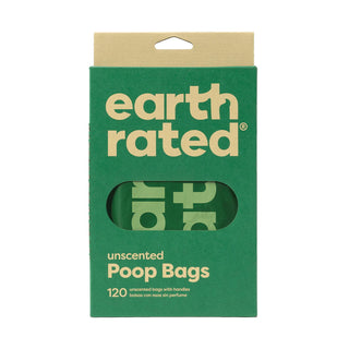 Earth Rated® 120 Count Unscented Dog Waste Bags with Handles (Not on Rolls)