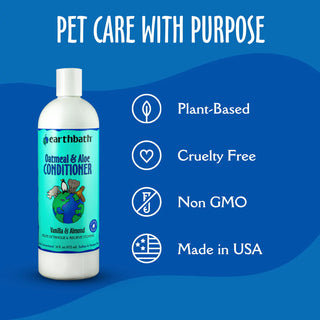 Earthbath Oatmeal & Aloe Dog & Cat Conditioner, 16-oz bottle