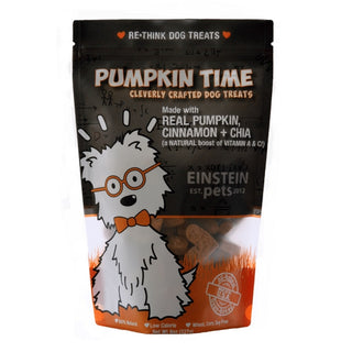 Einstein Pets Pumpkin Time with Chia Recipe Dog Treats, 8-oz Bag