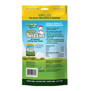 Emerald Pet Chicky Twizzies No-Rawhide Dog Chews 9, 6 Pieces