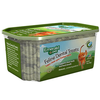 Emerald Pet Feline Dental Treats with Catnip Cat Treats, 11-oz