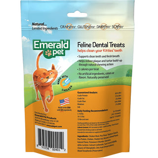 Emerald Pet Feline Dental Treats with Chicken Cat Treats, 3-oz Bag