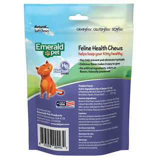 Emerald Pet Hairball Support Grain-Free Cat Soft Chews, 2.5-oz bag