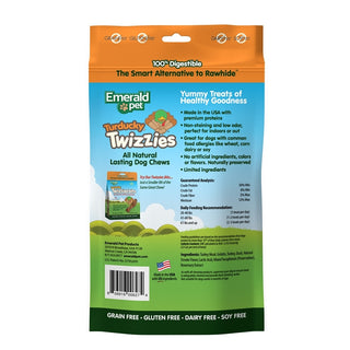 Emerald Pet Turducky Twizzies No-Rawhide Dog Chews 9, 6 Pieces